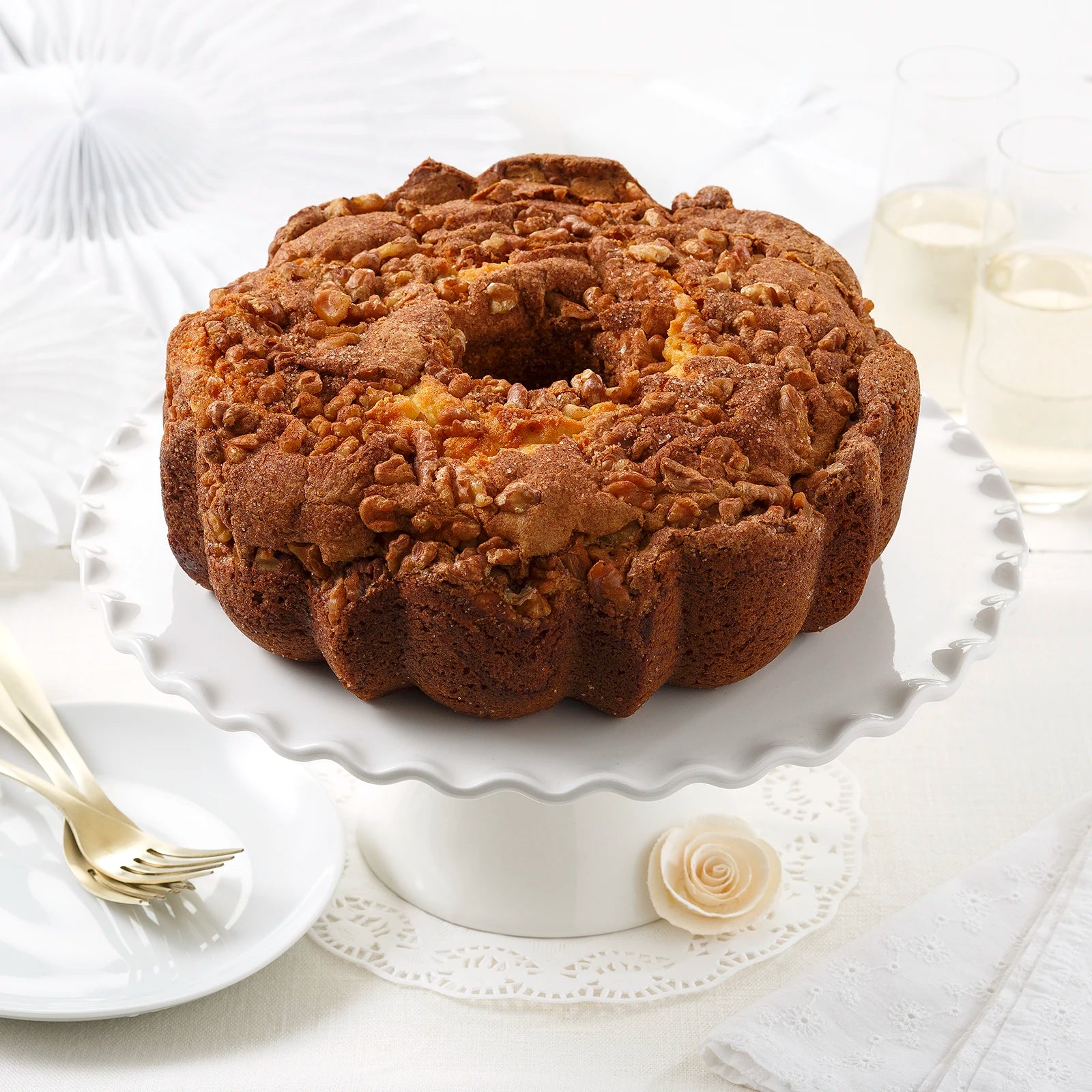 10 Cinnamon Walnut Coffee Cake